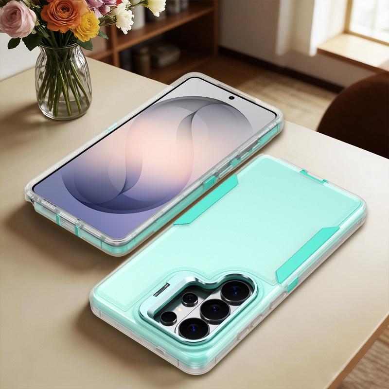 Luxury Candy 2IN1 Stand Clear Case For Samsung Galaxy S26 Ultra S25 S24 S23 S22 Plus Shockproof Metal Camera Bracket Armor Cover