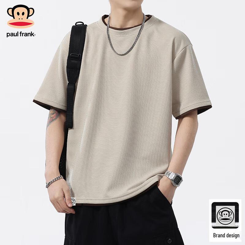 Paul Frank Men s Loose-Fit Faux Two-Piece Short-Sleeve T-Shirt M