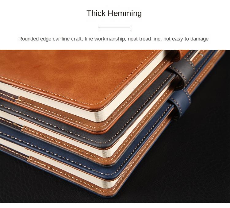 School Notebook 200 Pages Leather Cover Sewing Binding School Supplies A5A6 Hardcover Diary Leather Diary