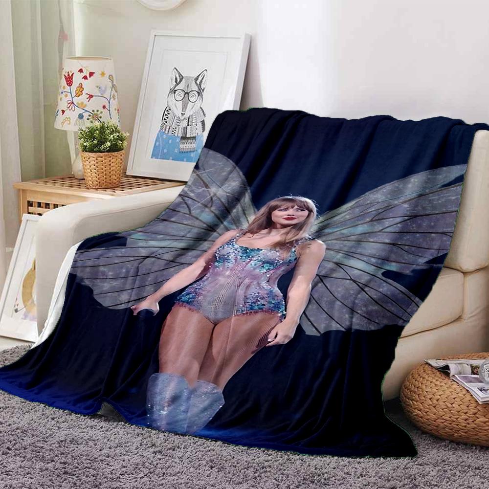 Fairy Wings Fashion Show Blanket Soft Throw Blanket For Home Bedroom Bed Sofa Travel Office Solid Christmas Blanket