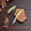Compact Outdoor Mini Folding Knife - Sharp Pocket Knife for Fruits & Package Opening with Keychain Pendant