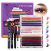Halloween 60D80D Color Single-Cluster False Eyelash Set Diy Segmented Natural Thick D-Song Eyelashes