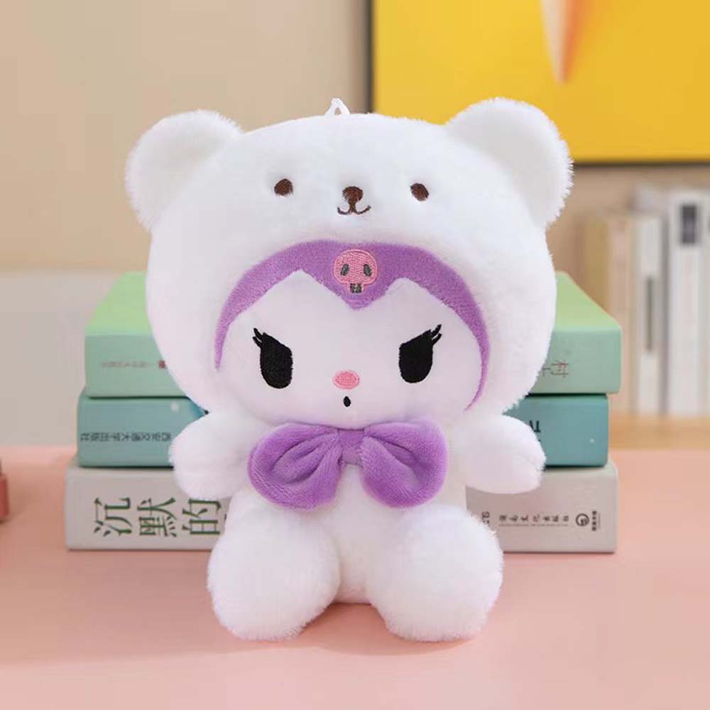 25cm Kawaii Sanrio Plushies Doll Toy Hello Kitty Cinnamonroll Kuromi Stuffed Plush Dolls Cute Toys Children Birthday Gifts