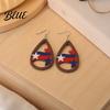 Stars Stripes Earrings 1 Pair Hollow Drop for Women Fourth