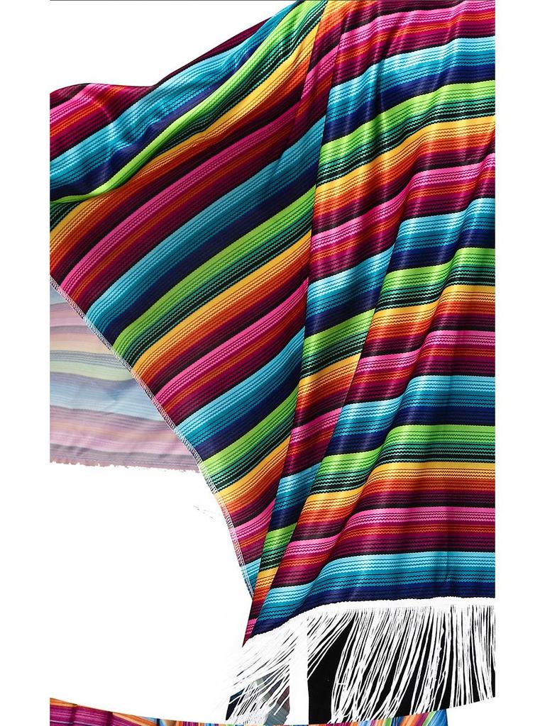 Adult Mexican Ethnic Style Cosplay Cape for Festival Parties