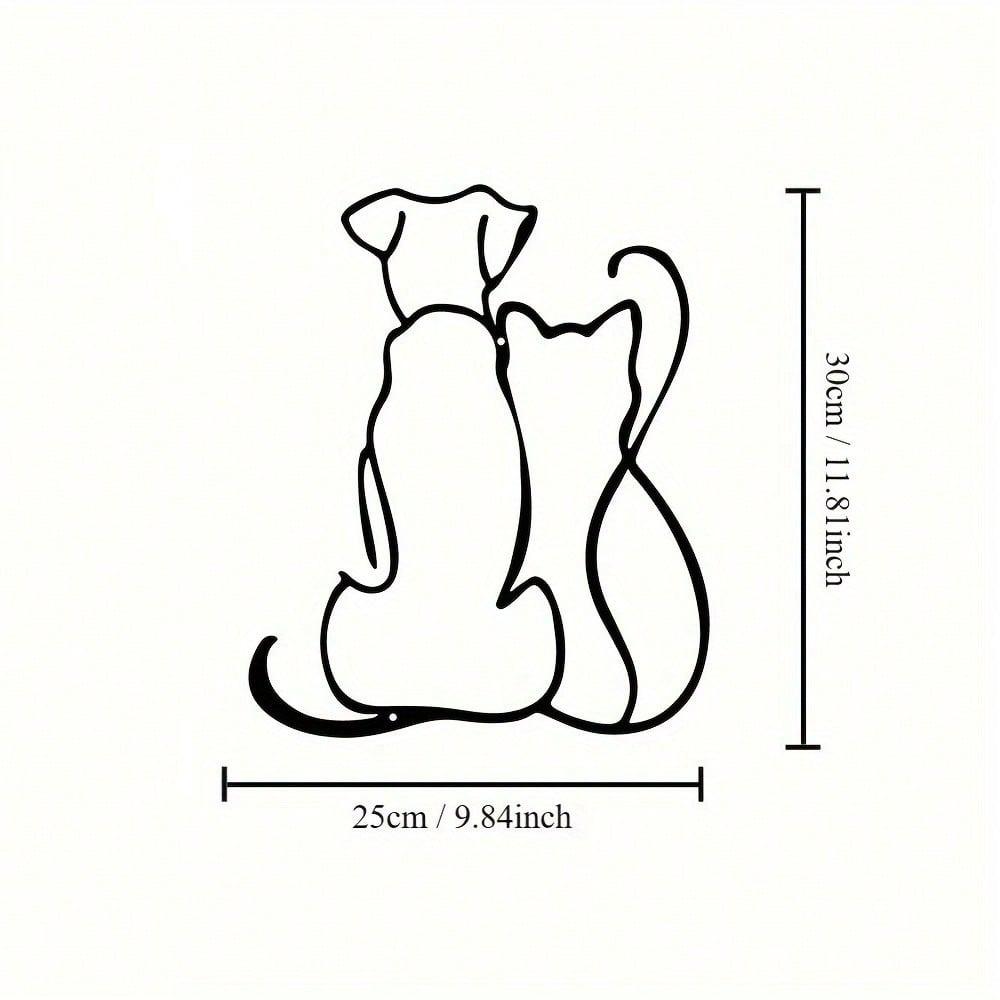 Metall-Tier-Silhouette Wandkunst Handgefertigt Haus Garten Dekoration Geschenk