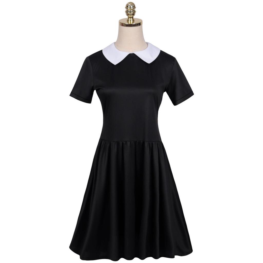 Addams Family Wednesday School Uniform Cosplay Halloween Costume