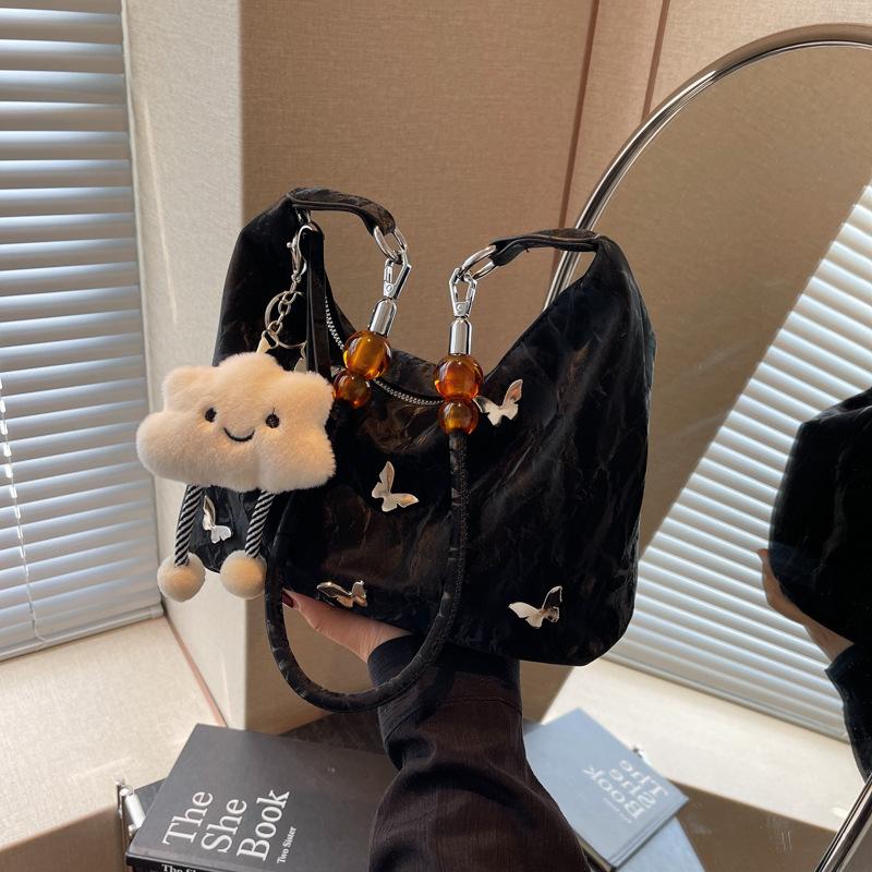 Butterfly Large Capacity Messenger Bag Women's Shoulder Bag Commuter Cloud Underarm Bag