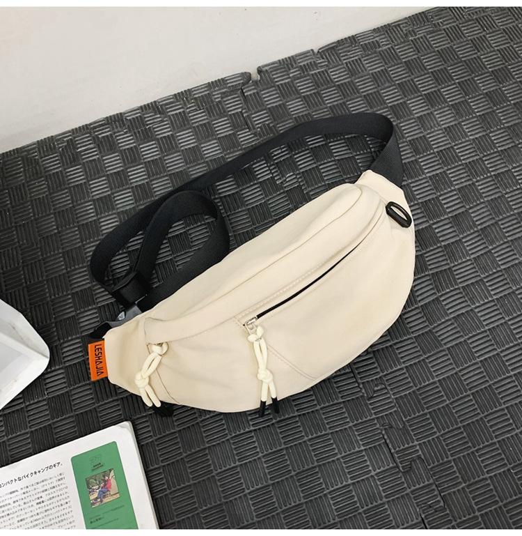 

Summer new personalized breast bag men s Japanese outdoor simple casual messenger bag fashionable foreign zipper women s fanny pack Single Pack