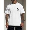 Men's "Keep Happy" Letter Print Crew Neck T-Shirt, Summer Outdoor Sports Short Sleeve