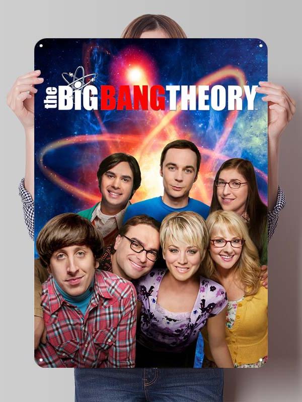 The Big Bang Theory Séries de TV Pôsteres de Metal Decoração para Decoração de Quarto Placas de Metal Personalizadas Placas de Lata para Decoração de Arte de Parede Casa