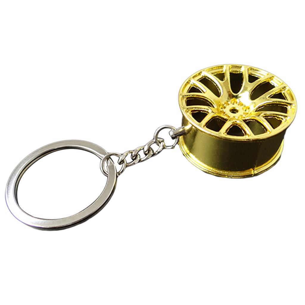 Buy Metal Car Keychain Creative Wheel Hub Chain Car Personality Keyring ...