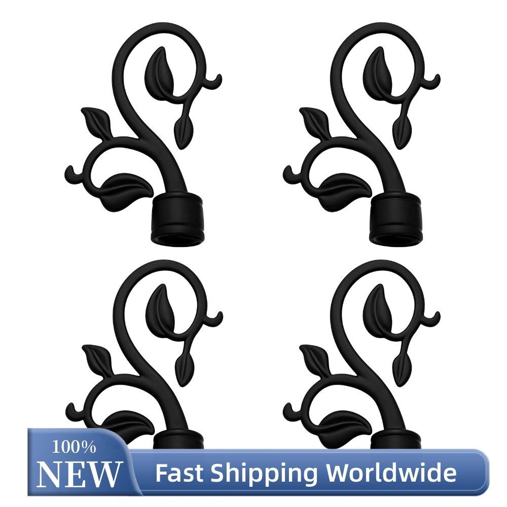4 Pack Replacement Finials Cover Hollow Ends Curtains Rods Finals Head for Curtain Decoration Accessories