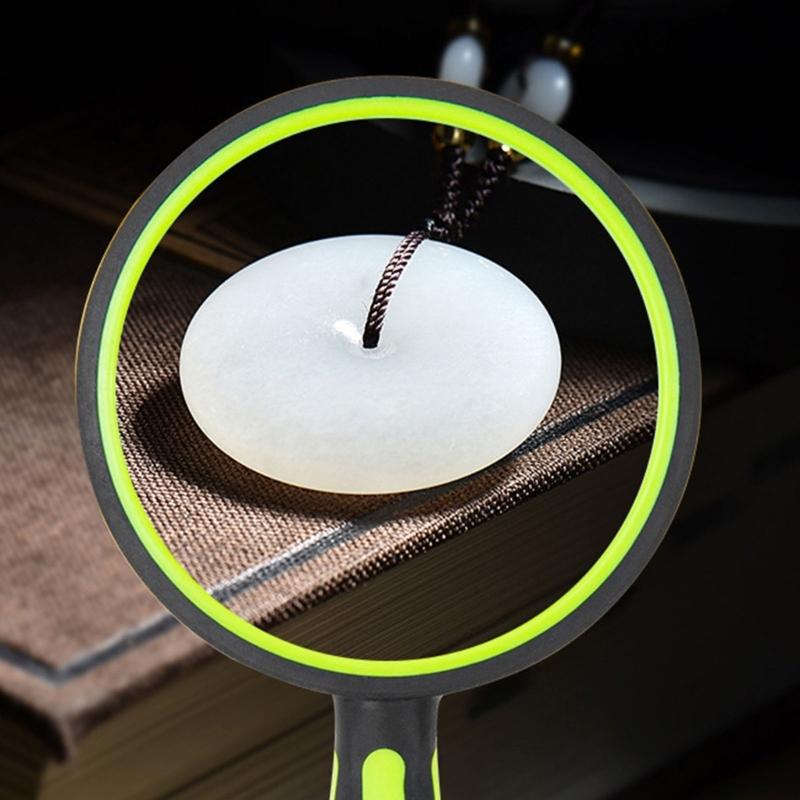 Optical Glass Magnifying Tool with Ergonomic Rubber Handle 5-10X Handheld Magnifier for Enhances Comfort and Usability