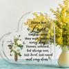2D FlatAcrylic Heart Sympathy Memorial Gift Desktop Decoration Plaque, Home Decor Plaque Hanging Wall Art Decorative Garden Decoration for Room Door S