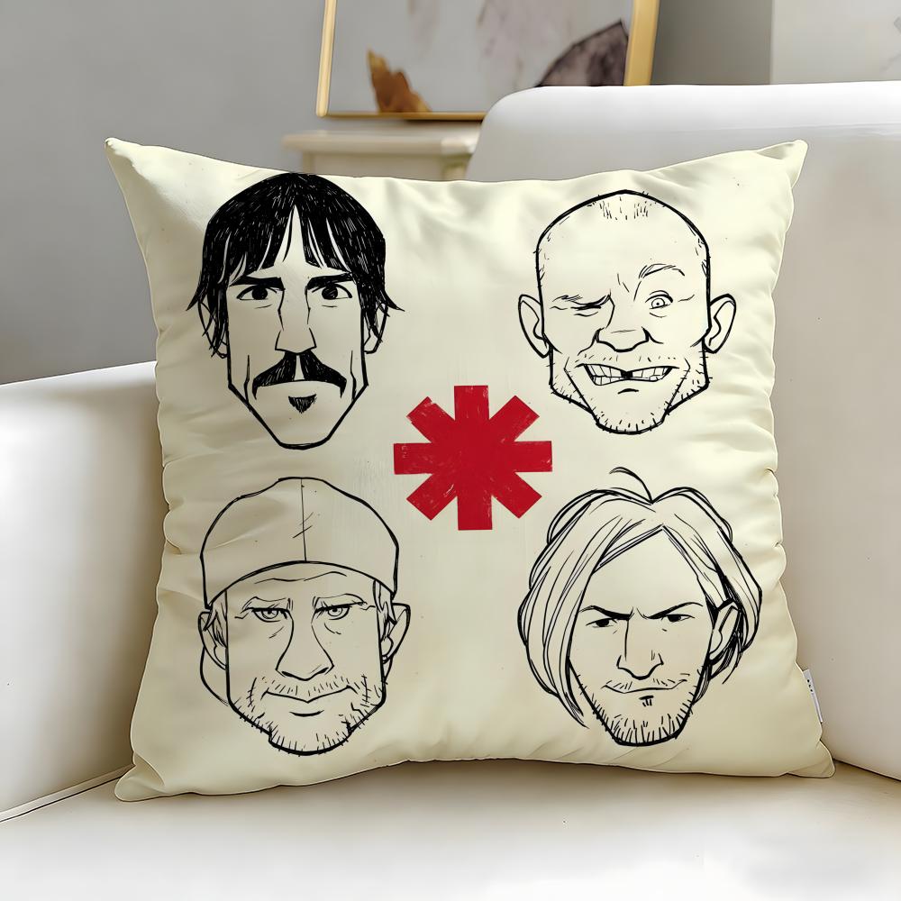 Klassiska bandet Red Hot Chili Peppers Kuddfodral Mjukt & Lätt att Tvätta Örngott – Mångsidigt för Soffa, Säng, Resa och Kontor