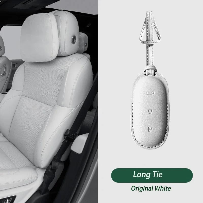 

Leather Car Key Case Shell Keychain For Lixiang L9 L8 L7 L6 Key Case Cover For Li Lixiang Leading Ideal L6 L7 L8 L9 -