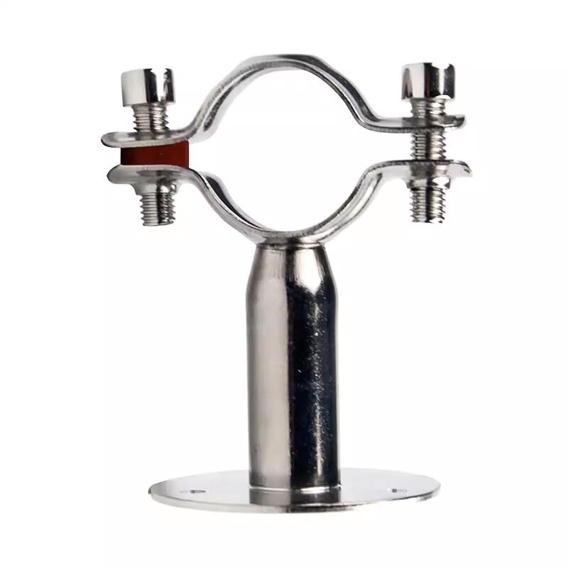304 Stainless Steel Sanitary Pipe Clamp with Base