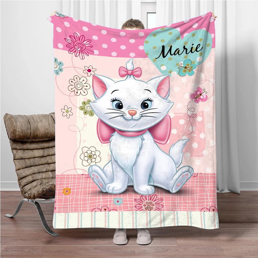 31 Style Disney Cute Cat Marie Printed Blanket Soft Warm Throw Flannel For Children And Adult Bed Sofa Outdoor Travel Girl Gifts