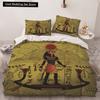 Africa Egypt King Queen Duvet Cover Egyptian Pharaoh Bedding Set for Teens Adults Ancient Frescoes 2/3pcs Polyester Quilt Cover