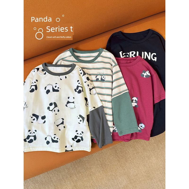 Boys' Fake Two-Piece Long-Sleeve T-Shirt, Autumn and Spring Style Children's Clothing, Baby Base Shirt, Top, Autumn Clothes, Trendy