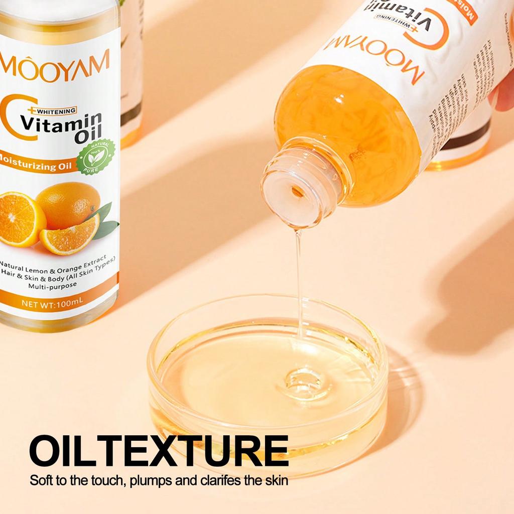 1PC Vitamin Body Massage Essential Oil, Brightening, Moisturizing, Skin Care And Hair Care Body Mass