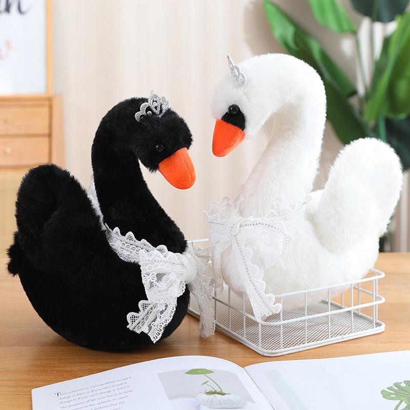 Swan Plush Short Stuffed Animal Toy Goose Sleeping Doll Room Decoration Gift Kid