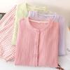Women's Summer Pajamas: Sweet Round Neck, Long/Short Sleeves, Versatile Home & Outdoor Wear, Cloud Cotton