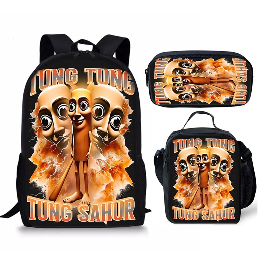 Cartoon Printing Casual Shoulder Bag Junior High School Students Large Capacity Backpacks