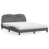 VidaXL Bed with Mattress, Upholstered Bed with Headboard Cushion, Double Bed, Adult Bed, Bedroom Furniture 3208806