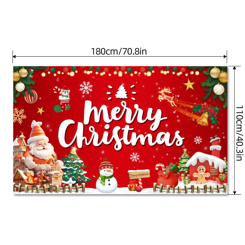 Christmas Background Cloth, Explosive Decorative Banner Hanging Cloth, Camera Couplet Direct Sales
