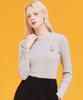 MACKY Daisy Patch Slim T-Shirt Beige