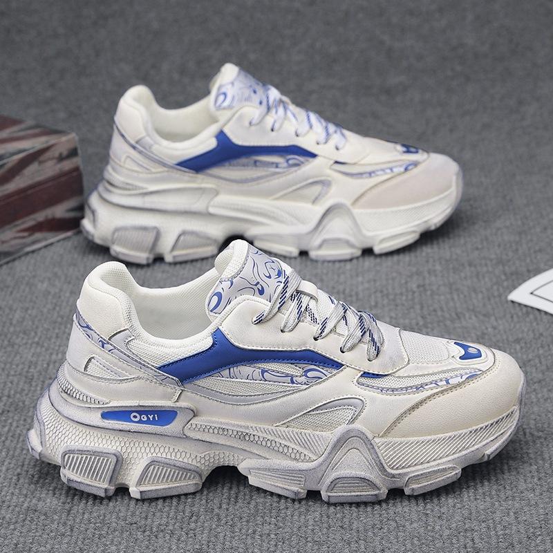 Mesh sneakers men's casual dad shoes men's autumn 2024 new men's shoes platform heightening shoes student