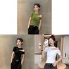 Oversize T Shirt For Women With Embroidery And Round Neck For Spring 2025