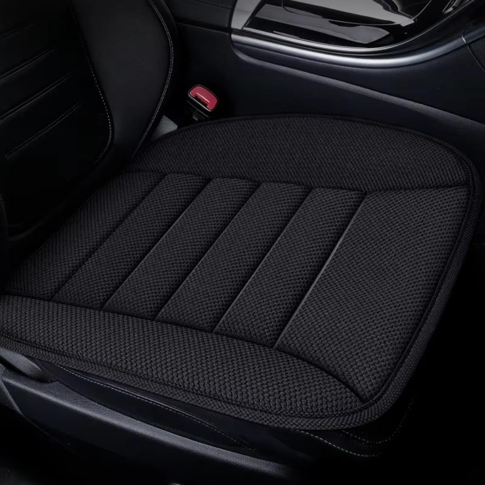 New Linen Car Seat Cover Breathable Durable Car Seat Cushion Comfortable Soft Non-Slip Car Cushion Pad Summer All Season чёрный