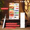 Portable Watercolor Painting Book 12/24 Sheet Watercolor Coloring Book Kids Coloring Drawing Book Built-in Watercolor Paint Pens