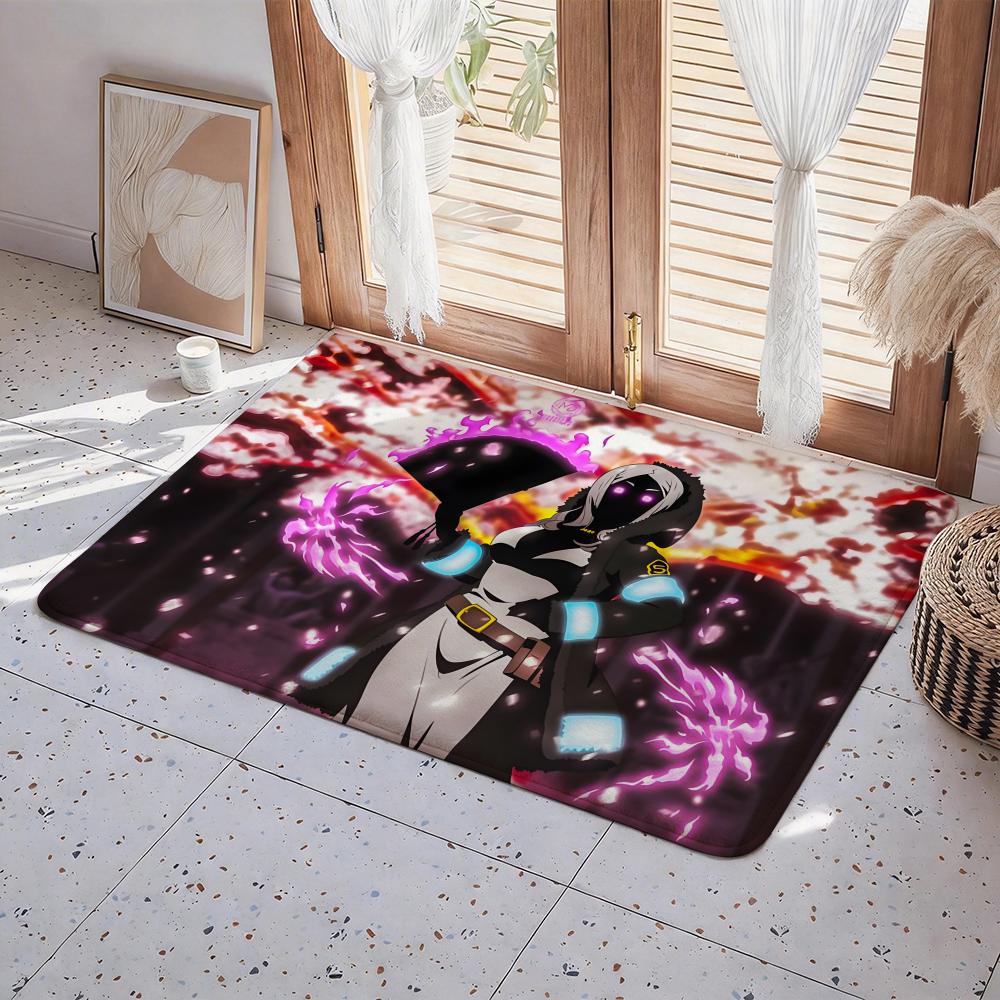 Anime F Fire Force Floor Mat Eco  Flannel Doormat Non Slip Odorless Indoor Floor Rug Soft Short Plush Home Mat