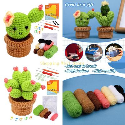 KX4B Beginners Crochet Kits, with Yarn, Crochet Hooks, Needle for DIY Crochet Craft