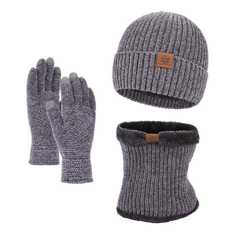 

Новый высококачественный шарф из верблюжьей шерсти, мужской зимний шарф, шапка, перчатки, подарочный набор, подарок на день рождения, утолщенный и защищающий от холода.