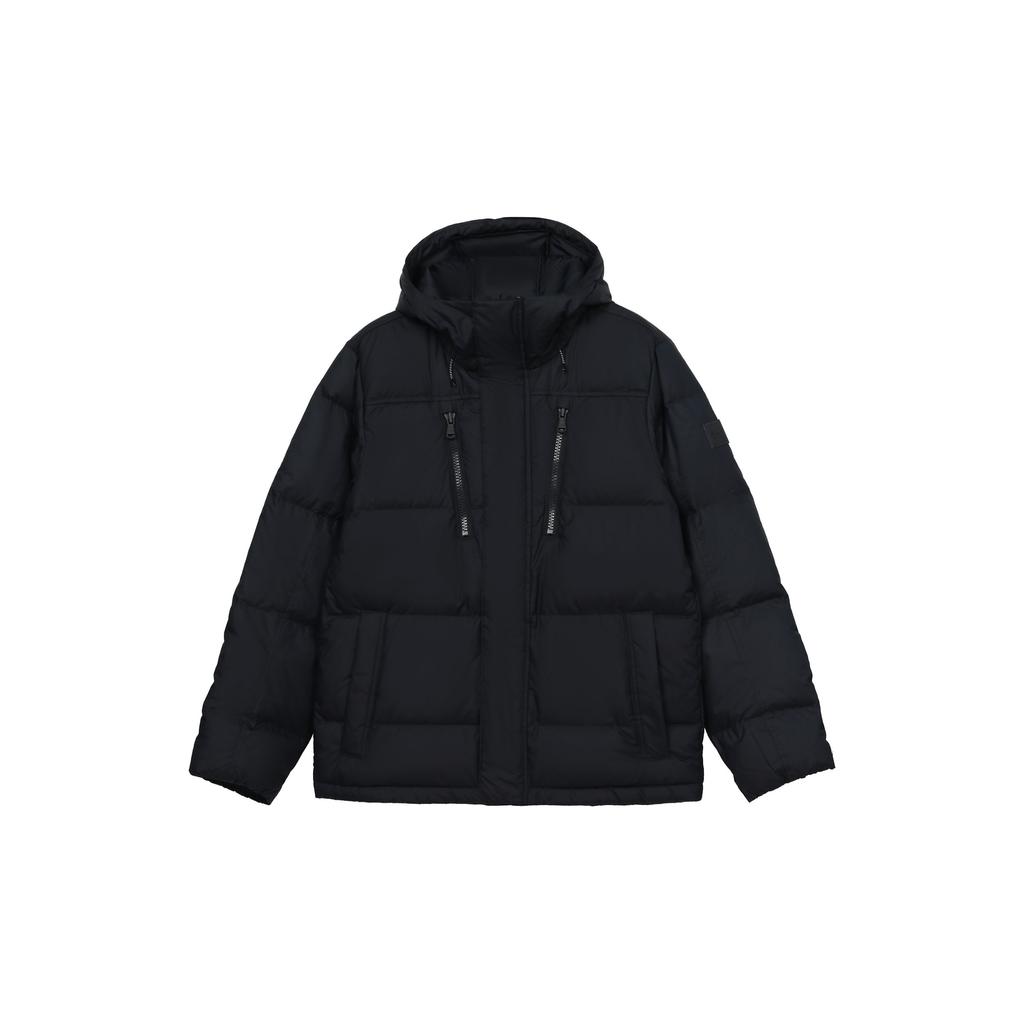 Under Armour Warm Solid Color Sports Hooded Down Jacket Outerwear Men Outerwear Black 1355853-001