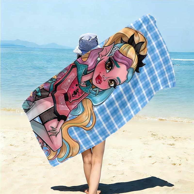 1Pc Monster High Creatures Beach Towel Microfiber Beach Towel Thin Absorbent For Beach Swimming Yoga Bath Sports 091729