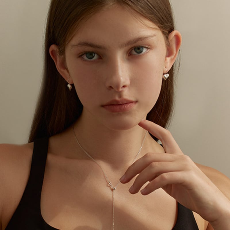 Life Heart Drop Hook Earring