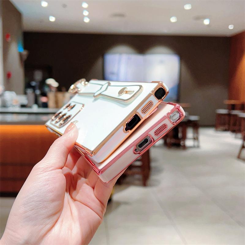 Electroplated TPU Wrist Strap Holder Back Case For Samsung Galaxy S25 S24 S23 S22 S21 Ultra + S20 FE Lens Protection Cover