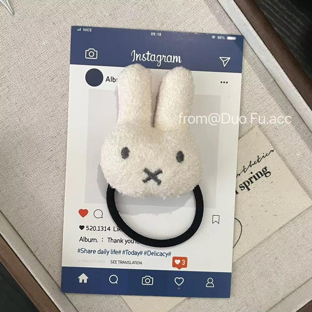 Miffy Kreslená Gumička do vlasů Sponka do vlasů Špendlík Klip na ofinu Přívěsek Sladký Dárek k Narozeninám Vánocům Hračky pro Dívku