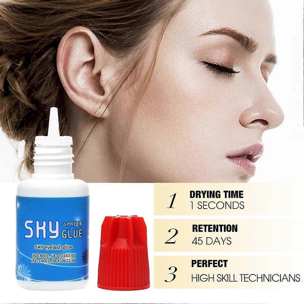 Pegamento S+ 5ml Para Extensiones de Pestañas - Pegamento Súper Fuerte Para Extensiones de Pestañas - Adhesivo Profesional Para Extensiones de Pestañas Individuales Semi-permanentes de Larga Duración