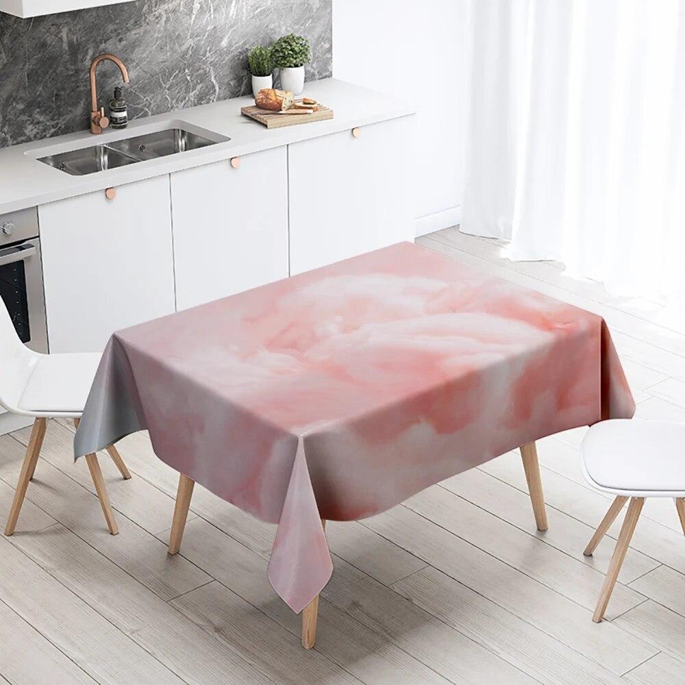 Colorful Cloud Tablecloth Sunset  Anti-fouling Waterproof Rectangular Kitchen Dining Table Home Decoration