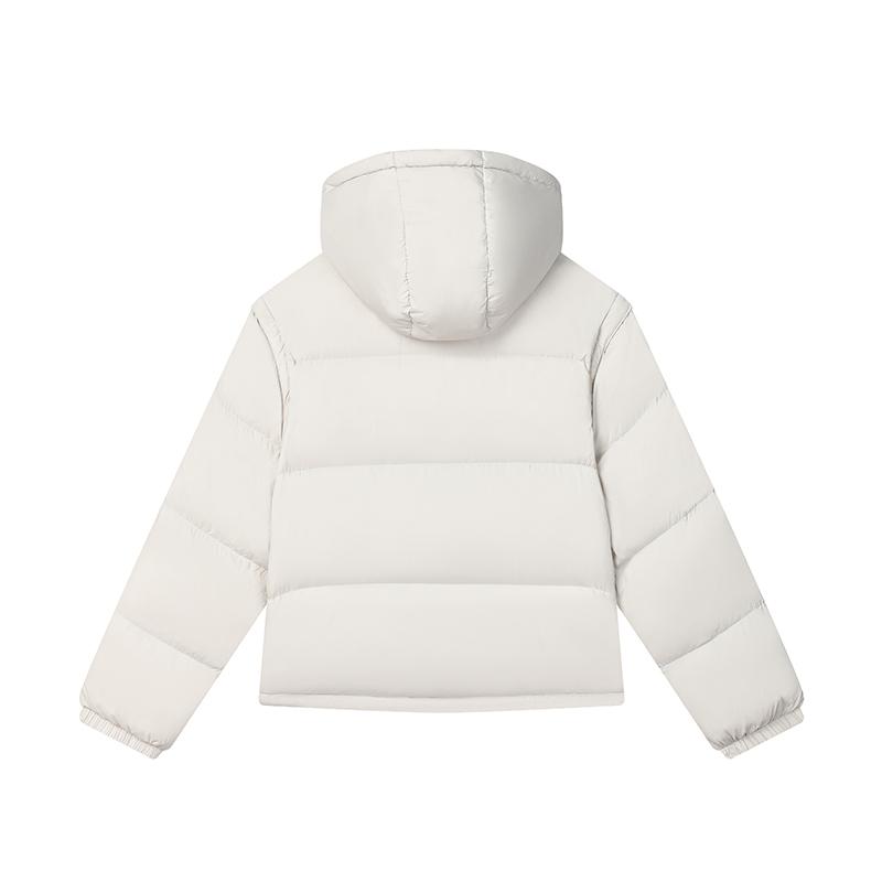 Fila Milano Italian Luxury Sports Series Goose Down Warm Solid Color Simple Hooded Long Sleeve Puffer Jacket Women Outerwear F11W445901FIV