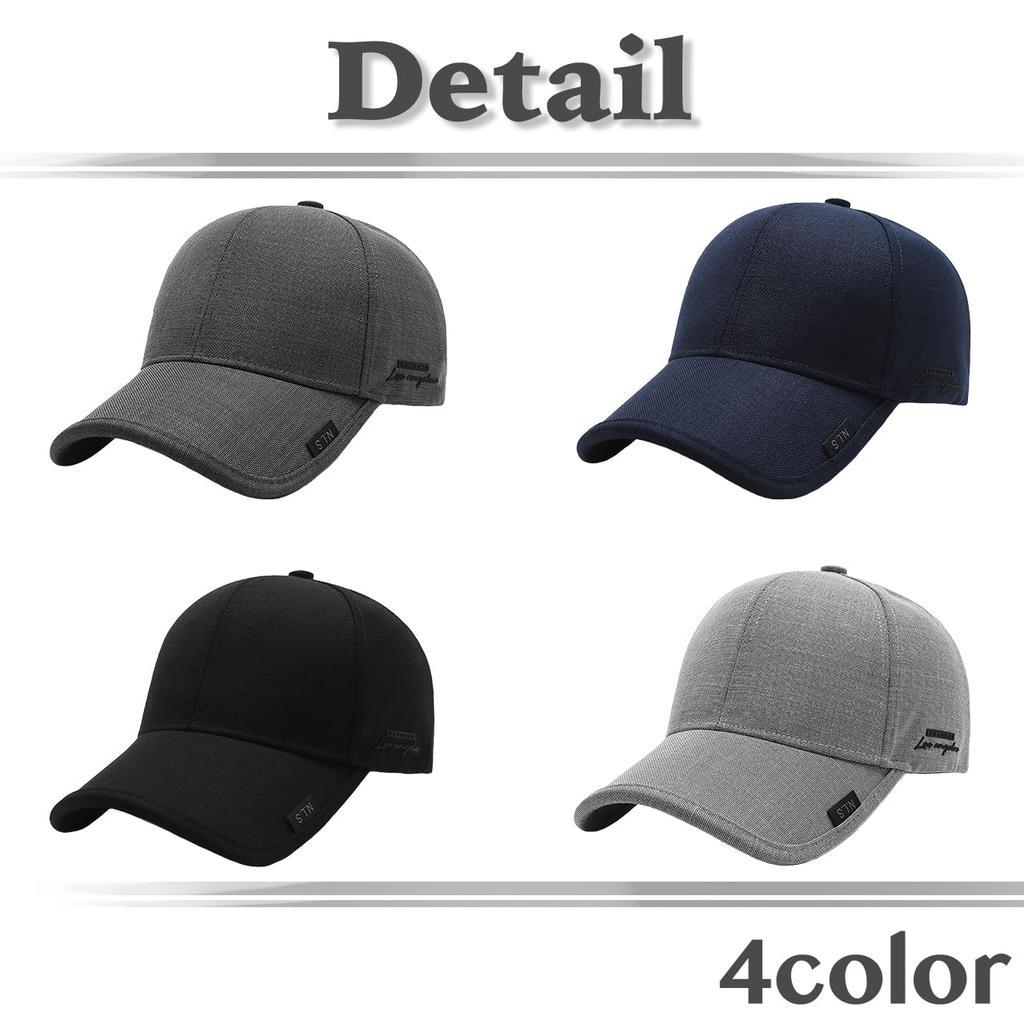 Baseball Dome CZA475 [White Fang] Hat, Cap, Men's, Cap, Embroidered, Logo, Sunshade, Casual, Shape, Spring, Summer, Autumn, Men's, (Light Gray)