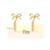 INS Women's Ocean-Themed Bow & Starfish Earrings, PVD 18K Gold-Plated Stainless Steel