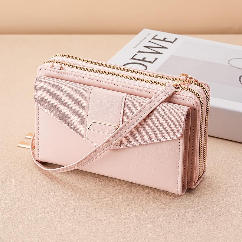 

Women Wallets Large-Capacity Wallet, Multi-Functional Card Holder, Coin Purse, Shoulder Bag, Organizer Bag 18.5 * 10.5 * 5.7CM рожевий